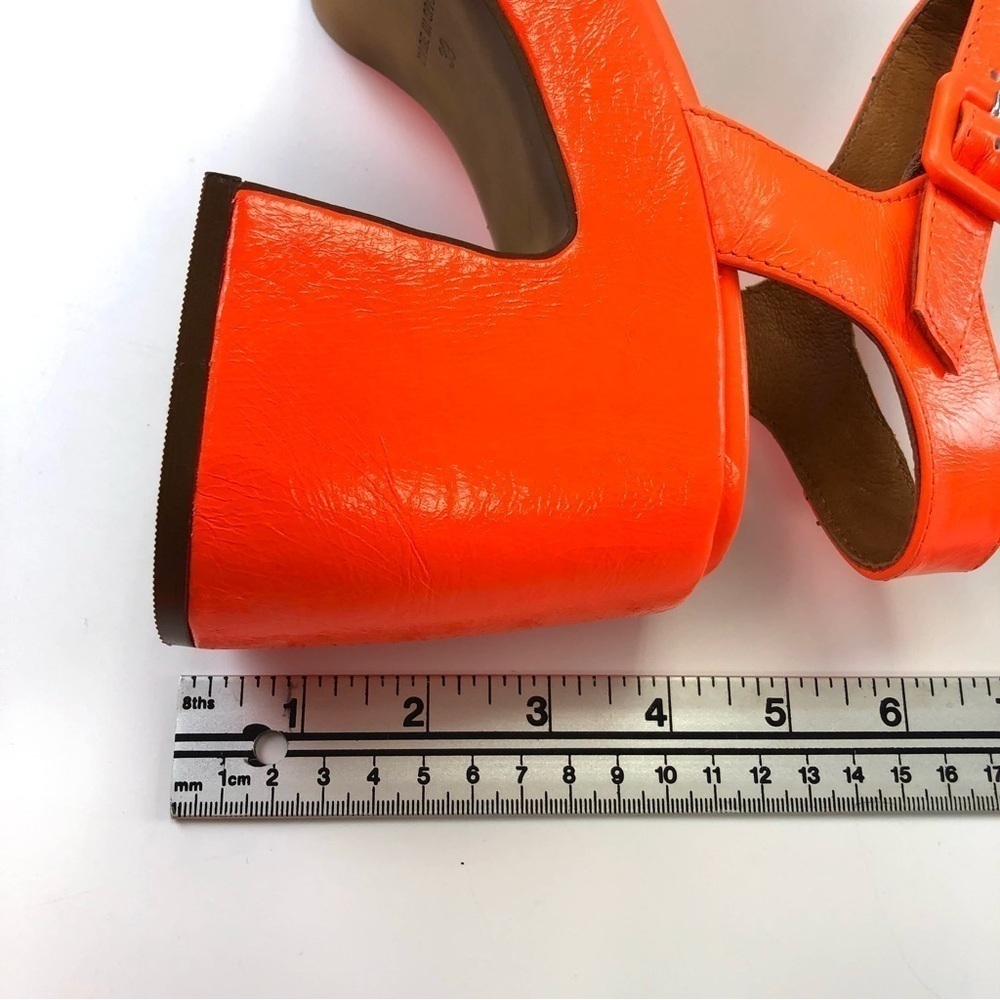 L’Intervalle neon orange platform sandal Size 39 Valtos Mod 70s Disco - Picture 8 of 14